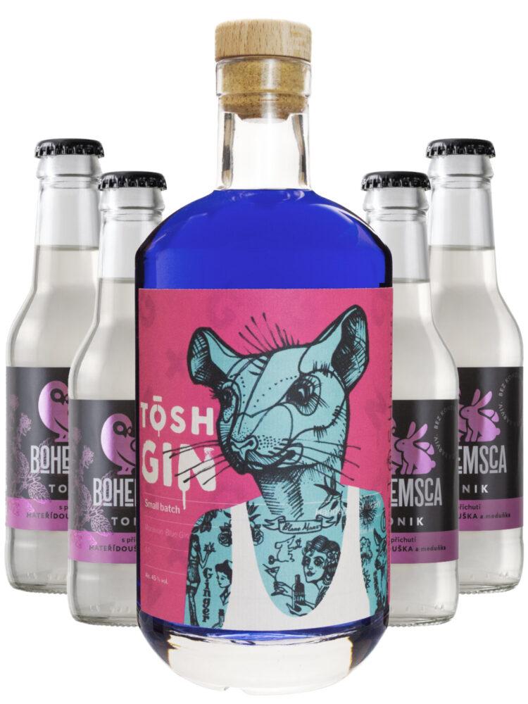 TŌSH Distillery Olomouc Tosh Modrý Gin + Bohemsca Toniky ZDARMA