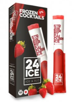 24 Ice Strawberry Daiquiri Frozen Cocktails 5×0